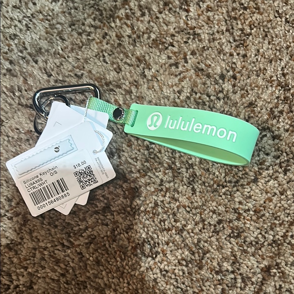 Lululemon Athletica Mint Green Keychain